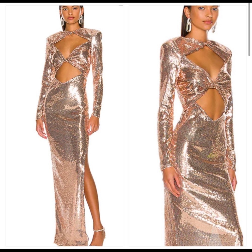 Bronx and Banco Daphne Gold Sequin Maxi XS